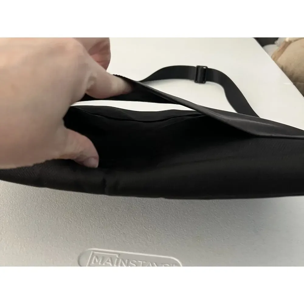 New Tumi Black Nylon Laptop Briefcase Messenger Bag Adjustable Strap